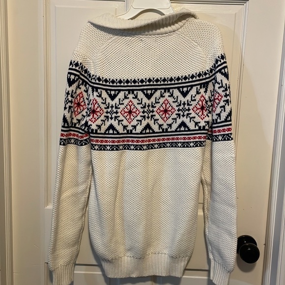 IZOD Men's 5GG Long Sleeve Sweater Honeycomb FAI, Vanilla ice, Small - Picture 4 of 9